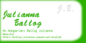julianna ballog business card